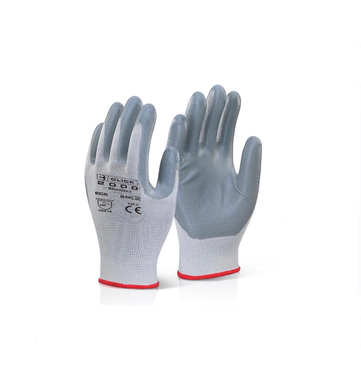 NITRILE FOAM POLYESTER GLOVE GREY